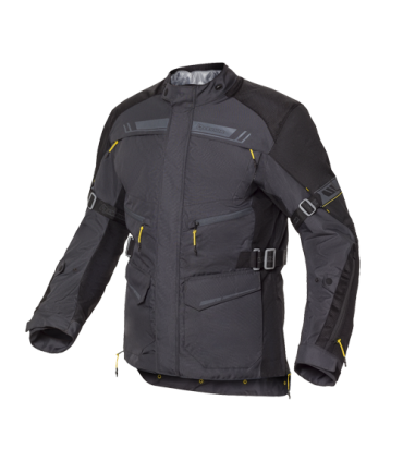 Chaqueta de moto Levior Kaizen WP negra y gris