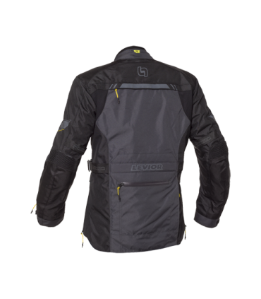 Chaqueta de moto Levior Kaizen WP negra y gris