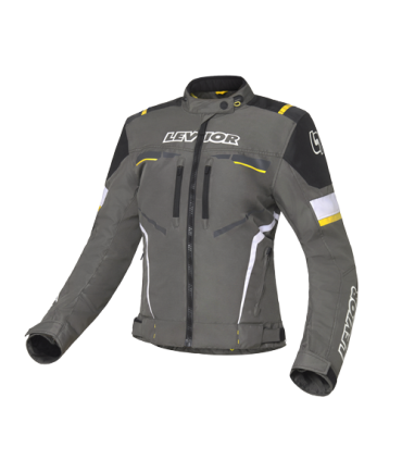 Chaqueta de moto Levior Nakama  WP  color caqui Mujer